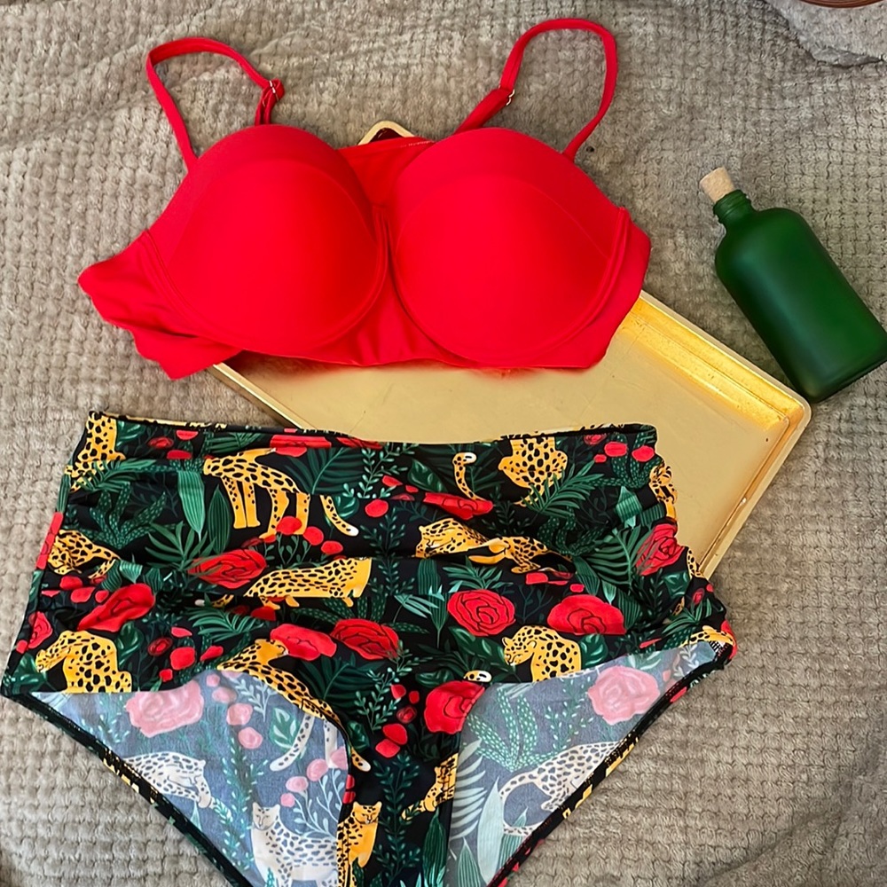 high waist bikini set